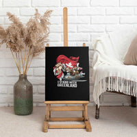 I Stand With Greenland Canvas Wall Art Canadian Greenland Flag