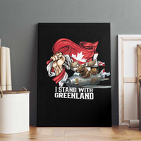 I Stand With Greenland Canvas Wall Art Canadian Greenland Flag