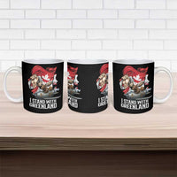 I Stand With Greenland Ceramic Mug Canadian Greenland Flag