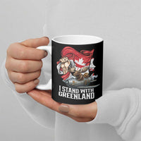 I Stand With Greenland Ceramic Mug Canadian Greenland Flag
