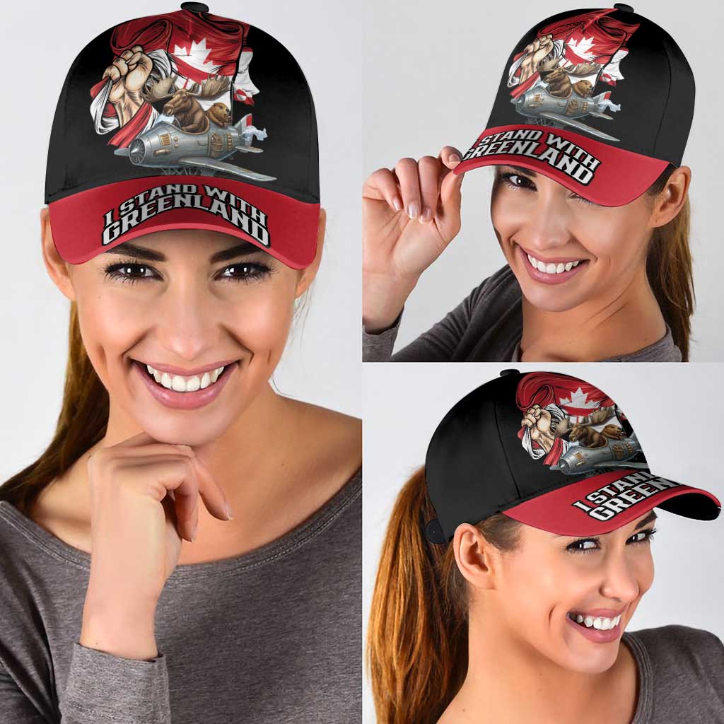 I Stand With Greenland Classic Cap Canadian Greenland Flag
