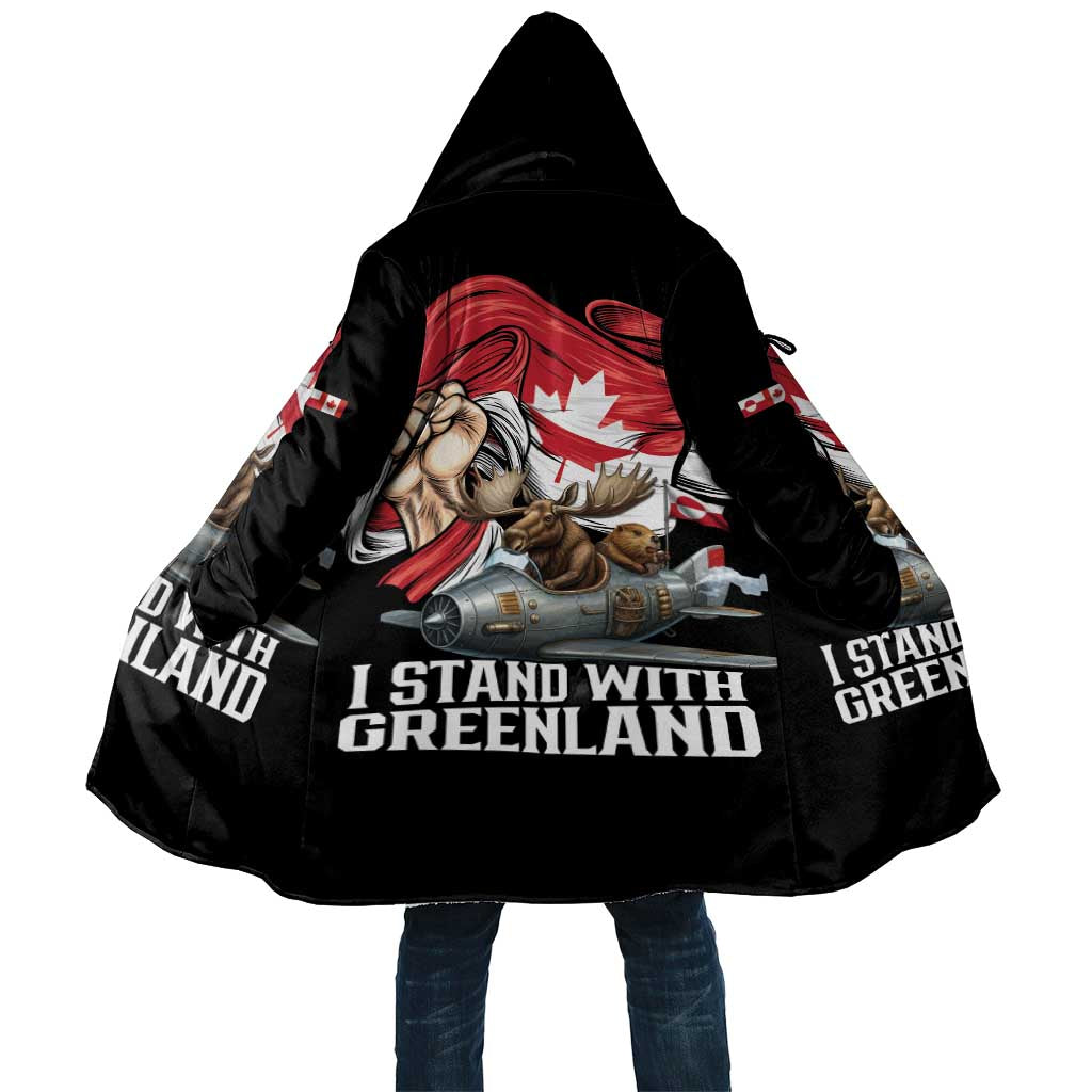 I Stand With Greenland Cloak Canadian Greenland Flag