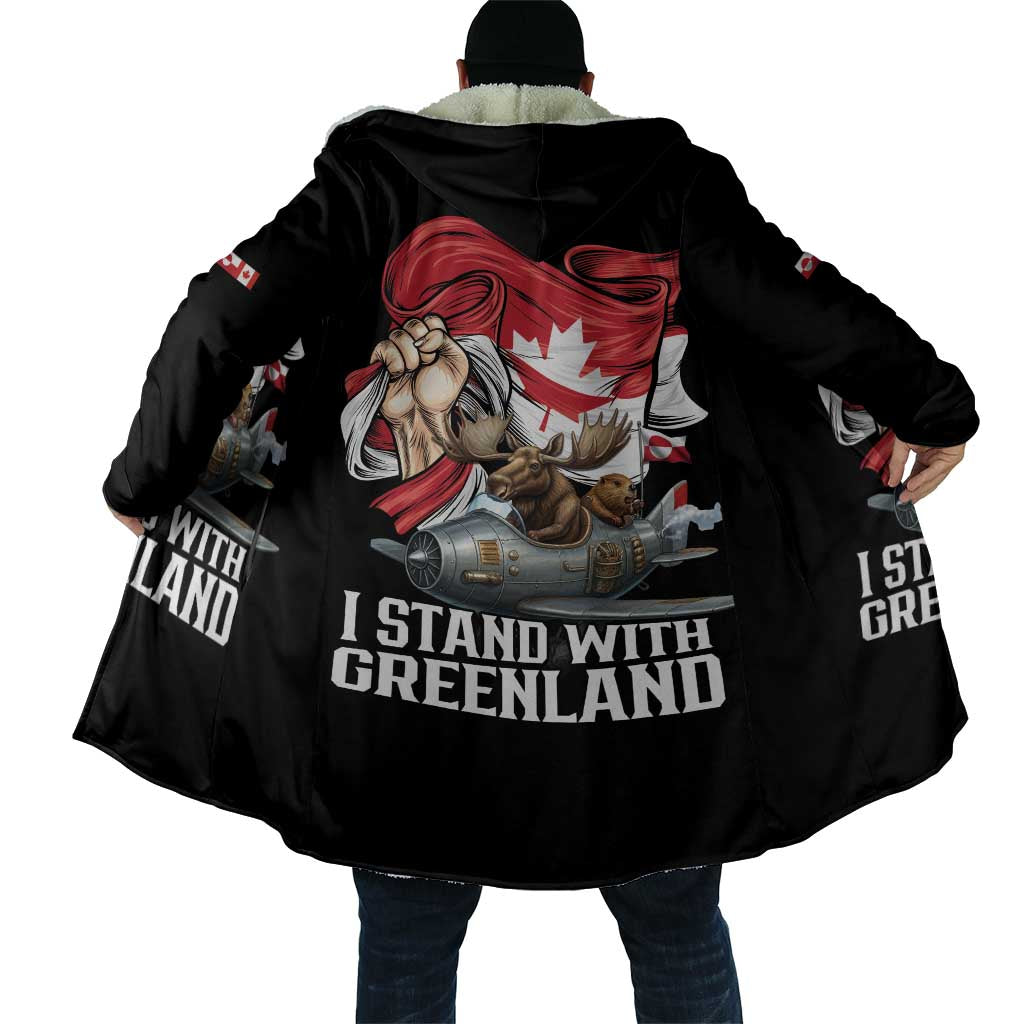 I Stand With Greenland Cloak Canadian Greenland Flag