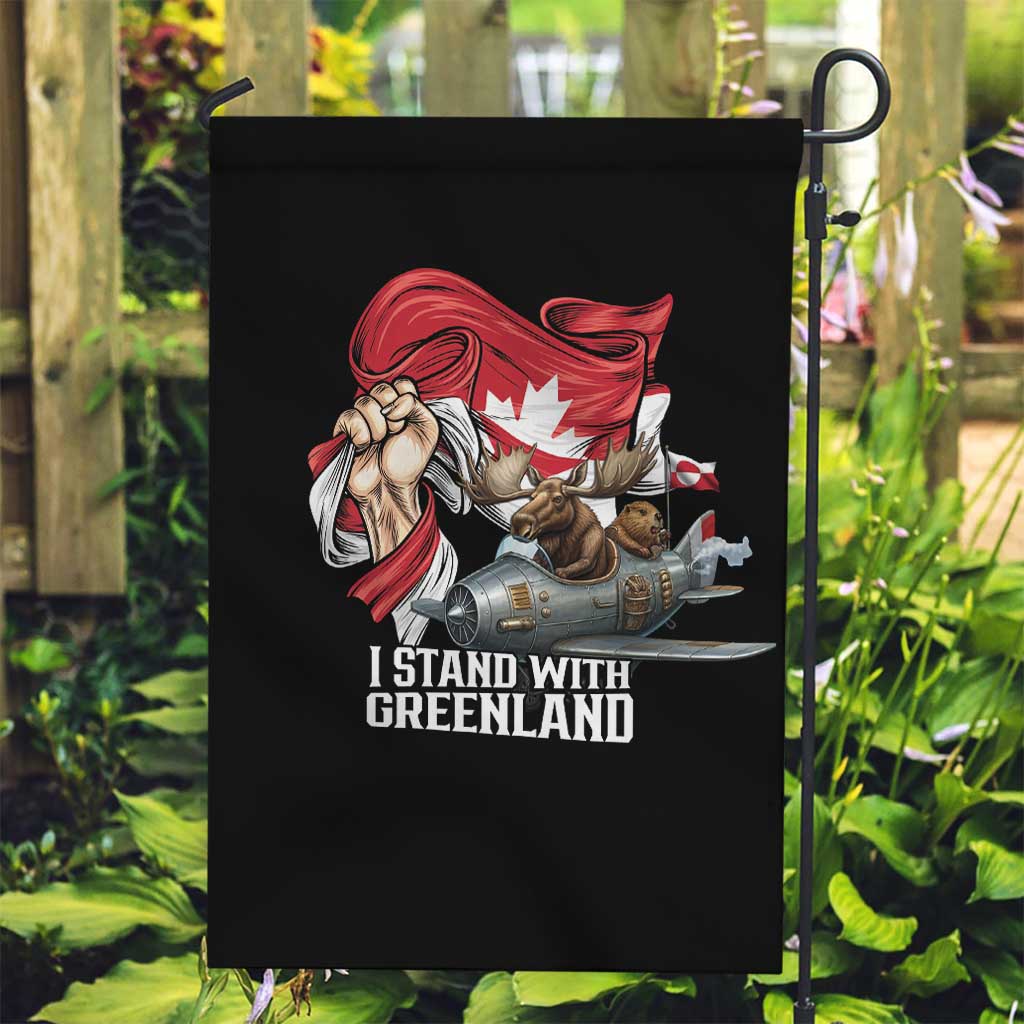 I Stand With Greenland Garden Flag Canadian Greenland Flag