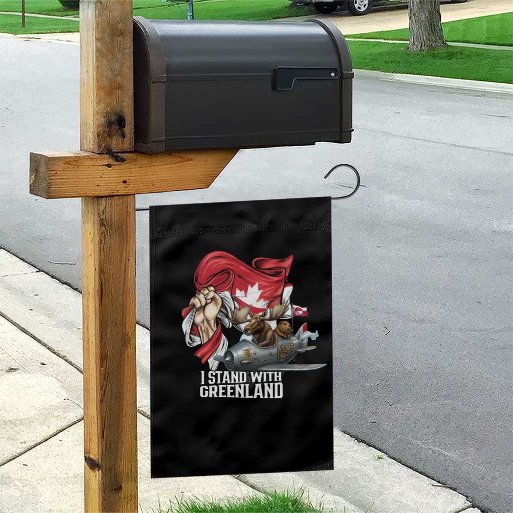I Stand With Greenland Garden Flag Canadian Greenland Flag