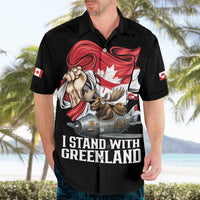 I Stand With Greenland Hawaiian Shirt Canadian Greenland Flag