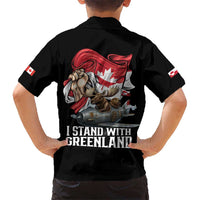 I Stand With Greenland Hawaiian Shirt Canadian Greenland Flag