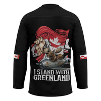 I Stand With Greenland Hockey Jersey Canadian Greenland Flag