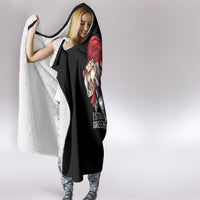 I Stand With Greenland Hooded Blanket Canadian Greenland Flag