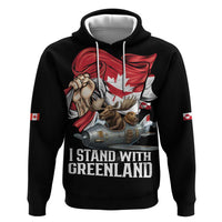 I Stand With Greenland Hoodie Canadian Greenland Flag