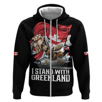 I Stand With Greenland Hoodie Canadian Greenland Flag
