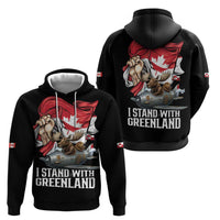 I Stand With Greenland Hoodie Canadian Greenland Flag