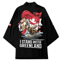 I Stand With Greenland Kimono Canadian Greenland Flag