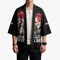 I Stand With Greenland Kimono Canadian Greenland Flag