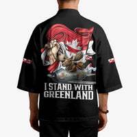 I Stand With Greenland Kimono Canadian Greenland Flag