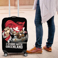 I Stand With Greenland Luggage Cover Canadian Greenland Flag