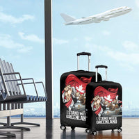 I Stand With Greenland Luggage Cover Canadian Greenland Flag