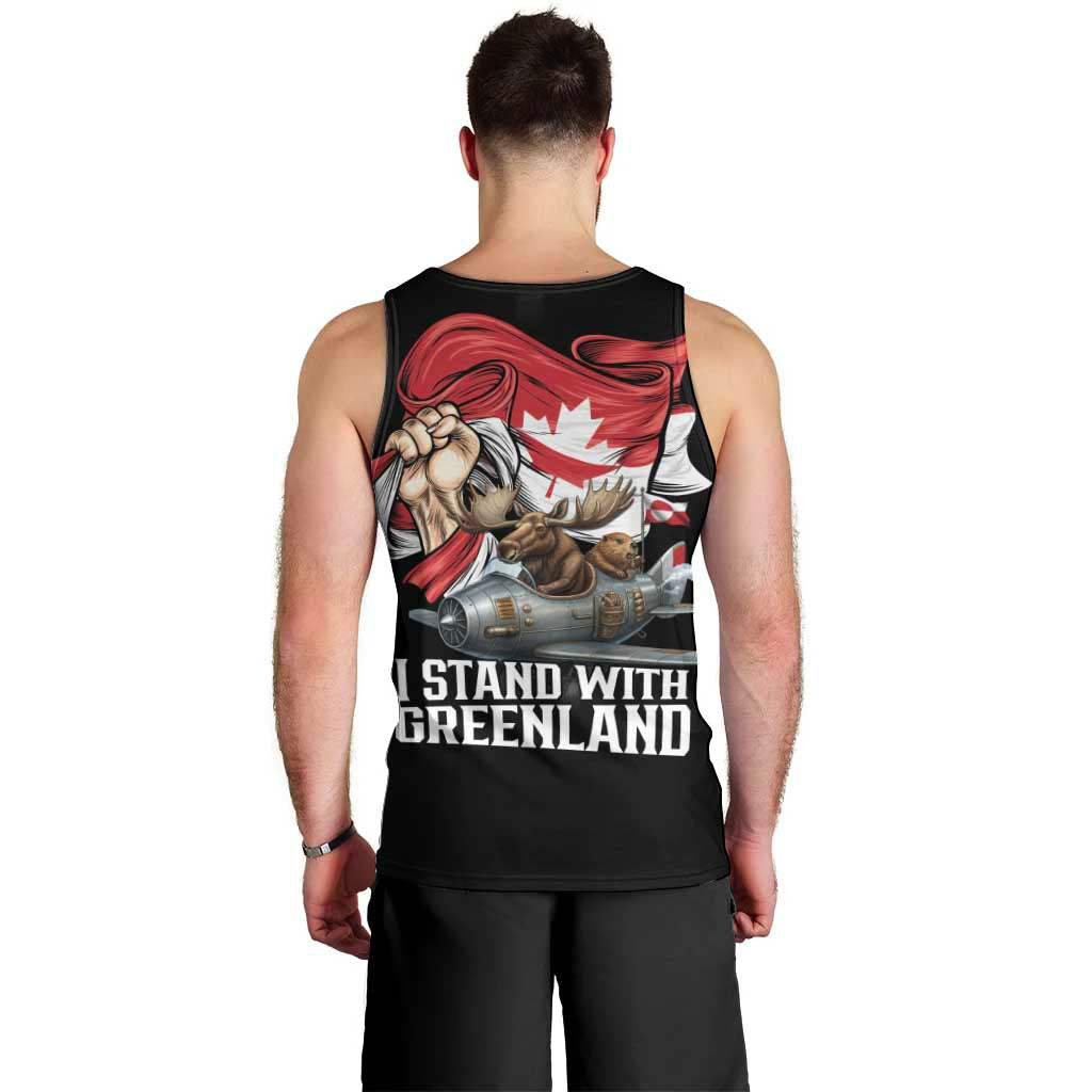 I Stand With Greenland Men Tank Top Canadian Greenland Flag