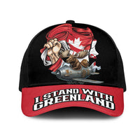 I Stand With Greenland Mesh Trucker Cap Canadian Greenland Flag