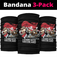 I Stand With Greenland Neck Gaiter Canadian Greenland Flag