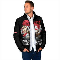 I Stand With Greenland Padded Jacket Canadian Greenland Flag