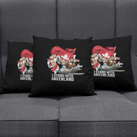 I Stand With Greenland Pillow Cover Canadian Greenland Flag