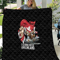 I Stand With Greenland Quilt Canadian Greenland Flag