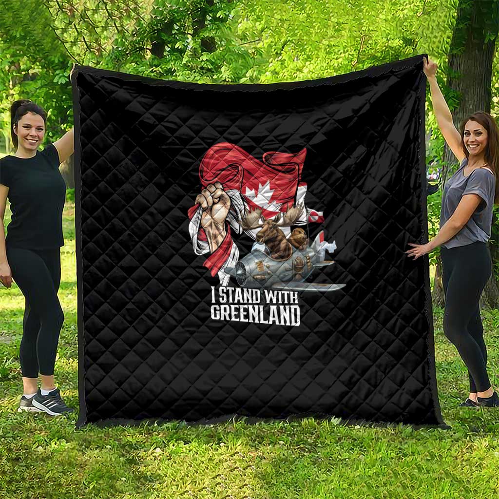 I Stand With Greenland Quilt Canadian Greenland Flag