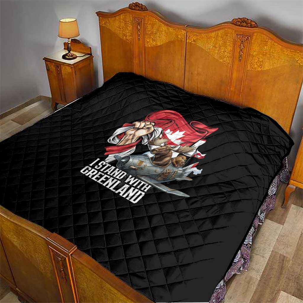 I Stand With Greenland Quilt Canadian Greenland Flag