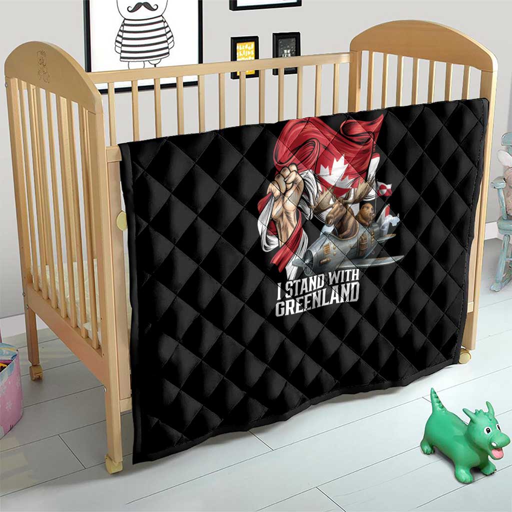 I Stand With Greenland Quilt Canadian Greenland Flag