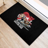 I Stand With Greenland Rubber Doormat Canadian Greenland Flag