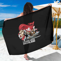 I Stand With Greenland Sarong Canadian Greenland Flag