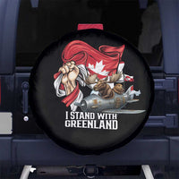 I Stand With Greenland Spare Tire Cover Canadian Greenland Flag