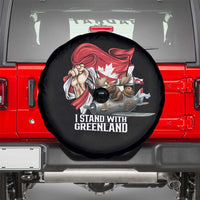 I Stand With Greenland Spare Tire Cover Canadian Greenland Flag