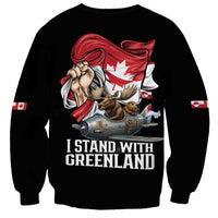 I Stand With Greenland Sweatshirt Canadian Greenland Flag