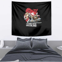 I Stand With Greenland Tapestry Canadian Greenland Flag