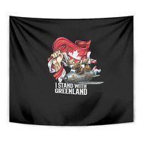 I Stand With Greenland Tapestry Canadian Greenland Flag