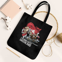 I Stand With Greenland Tote Bag Canadian Greenland Flag