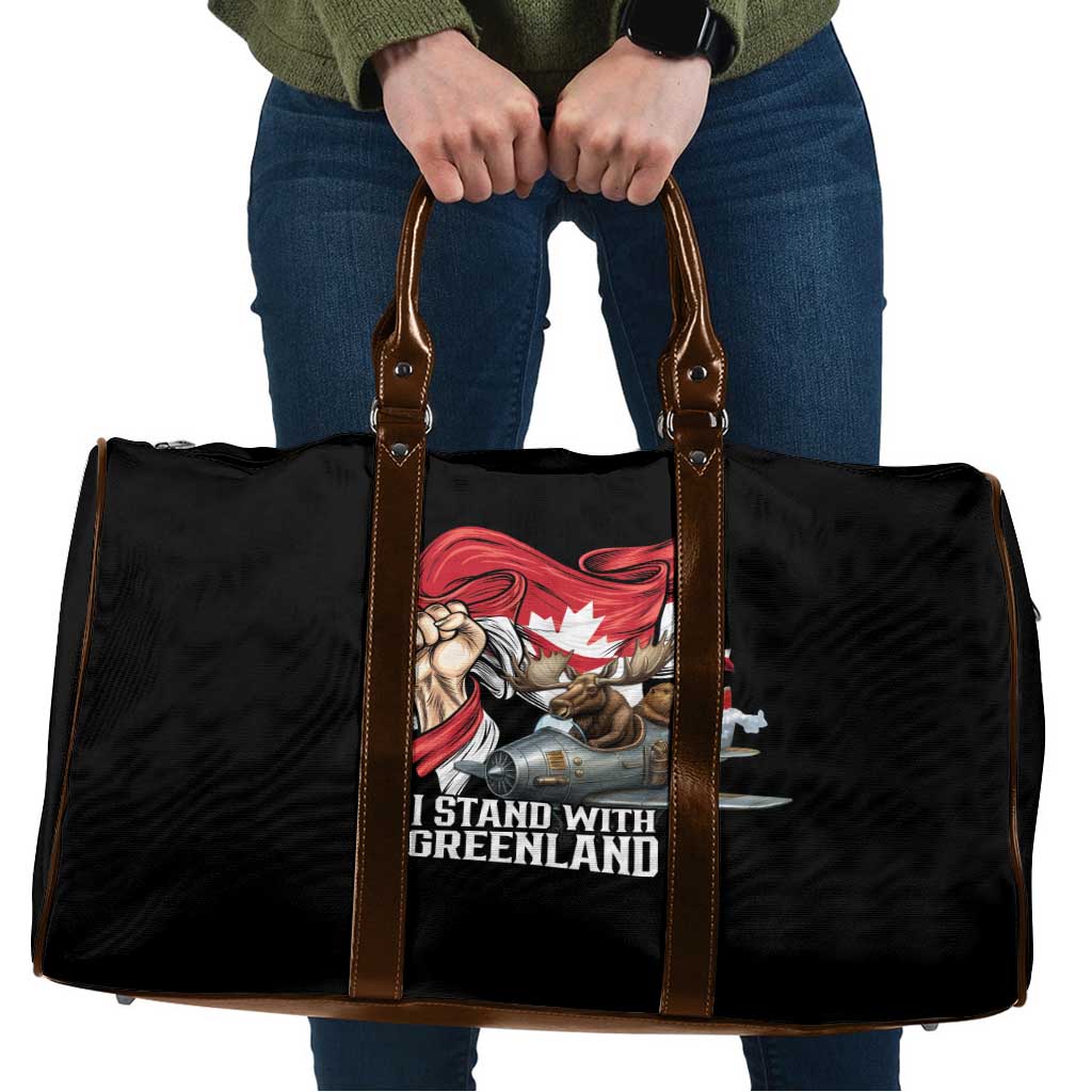 I Stand With Greenland Travel Bag Canadian Greenland Flag