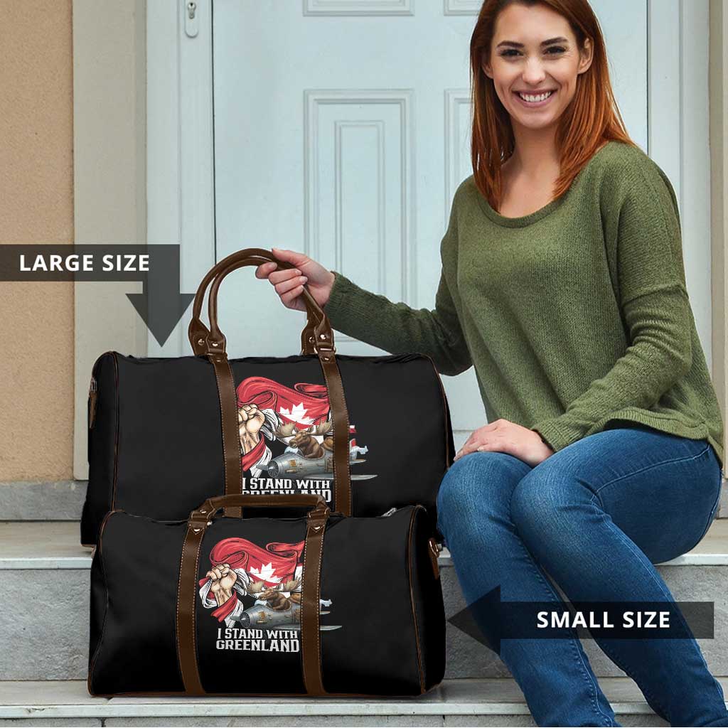 I Stand With Greenland Travel Bag Canadian Greenland Flag