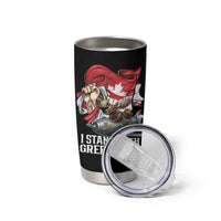I Stand With Greenland Tumbler Cup Canadian Greenland Flag