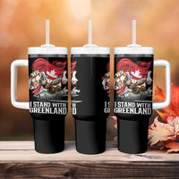 I Stand With Greenland Tumbler With Handle Canadian Greenland Flag