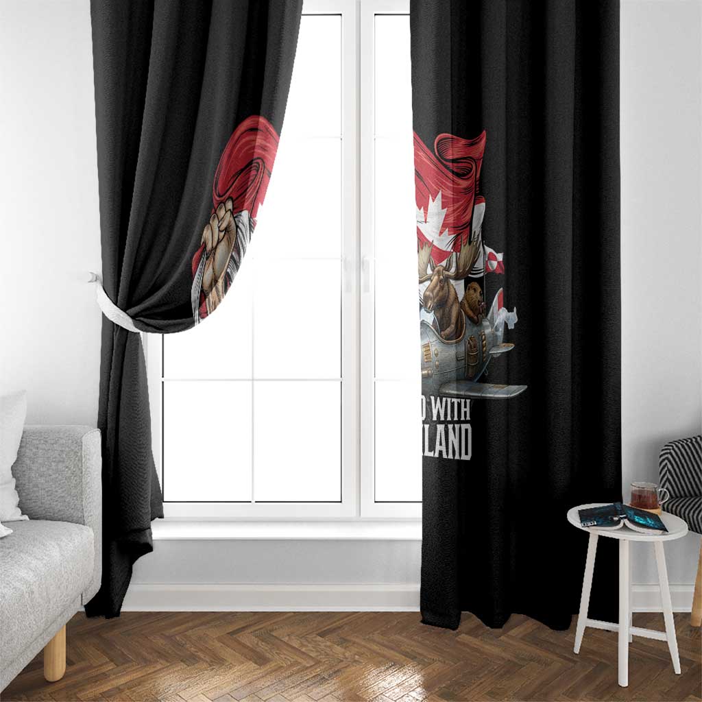 I Stand With Greenland Window Curtain Canadian Greenland Flag