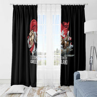 I Stand With Greenland Window Curtain Canadian Greenland Flag