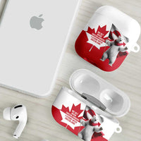 I Stand With Greenland AirPods Case Red and White Side by Side