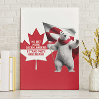 I Stand With Greenland Canvas Wall Art Red and White Side by Side