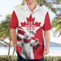 I Stand With Greenland Hawaiian Shirt Red and White Side by Side
