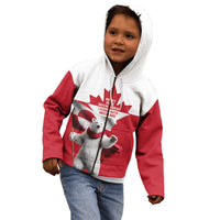 I Stand With Greenland Kid Hoodie Red and White Side by Side