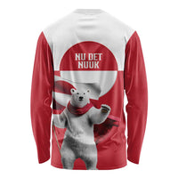 I Stand With Greenland Long Sleeve Shirt Red and White Side by Side
