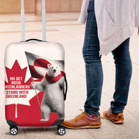 I Stand With Greenland Luggage Cover Red and White Side by Side